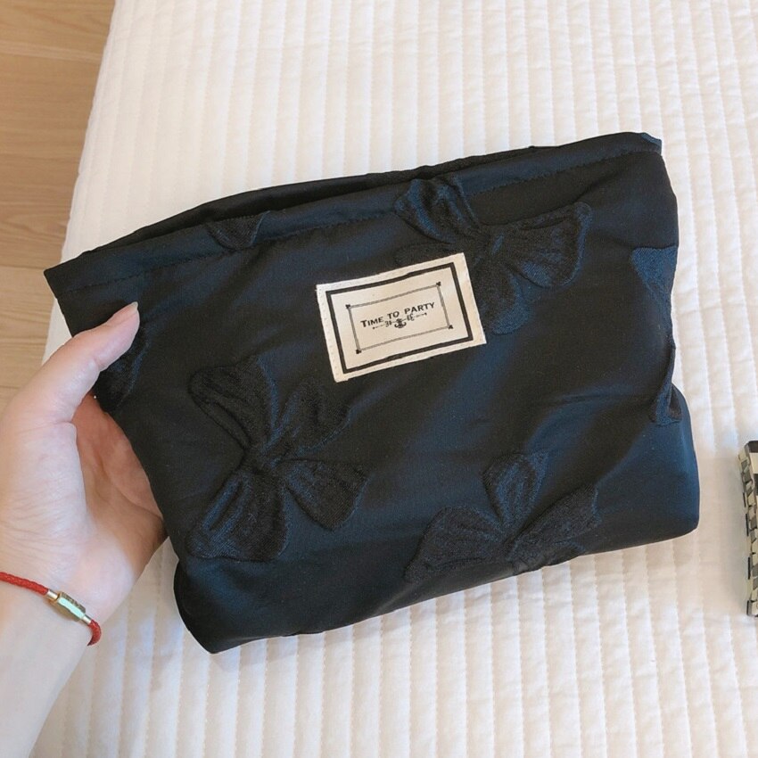 Estuche de tela de algodón con estampado Floral para mujer y niña, neceser grande de almacenamiento para cosméticos, organizador de maquillaje, neceser de viaje, 1 unidad,organizador brochas maquillaje ,estuche lápices