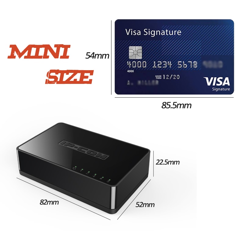 5 Port Mini 10/100Mbps Fast Ethernet Network Switch Hub LAN rj45 lan hub internet splitter Kleine en smart Plug en Play