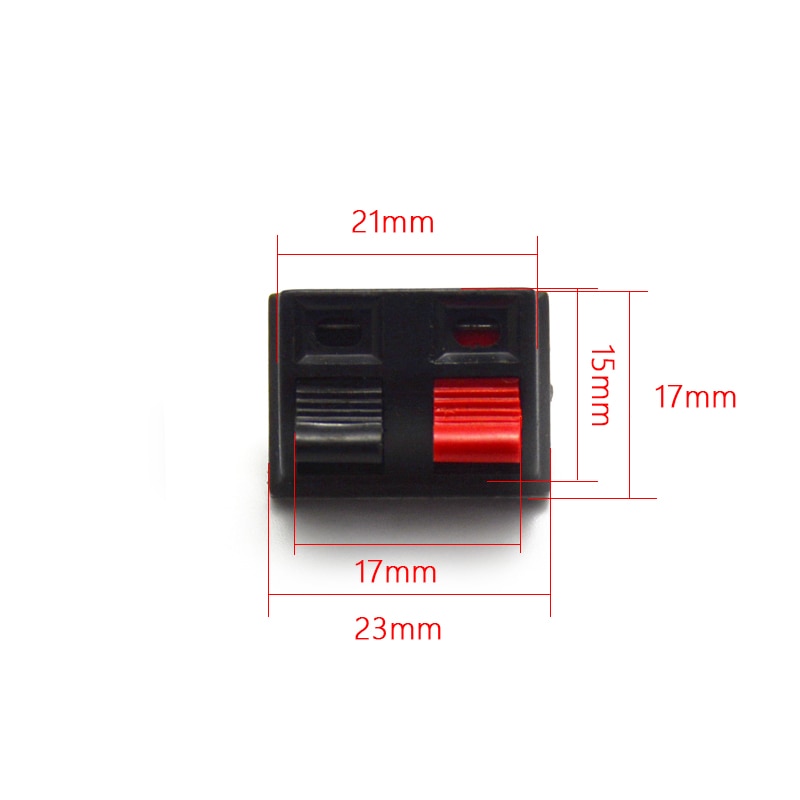 10 stück federklemme lautsprecher-anschlussplatine 2 anschlüsse binding post anschlussbuchse