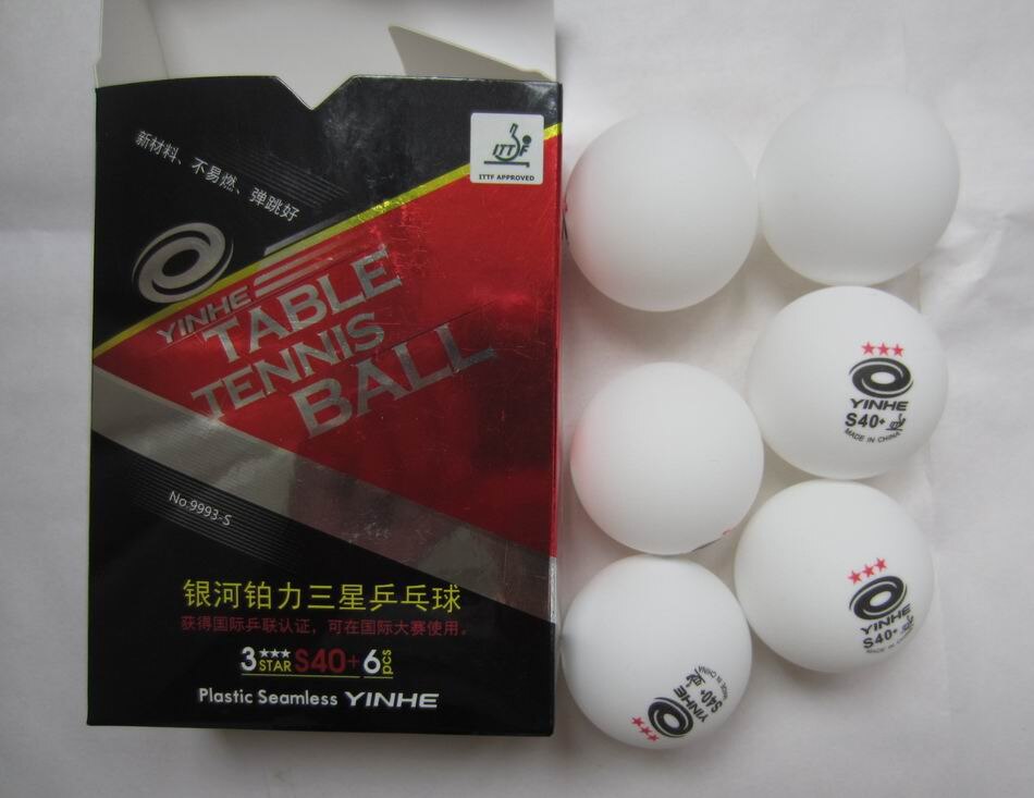 Original Yinhe la Vía Láctea S40 + bola de tenis de mesa 3 estrellas material bola oficial sin costuras para juego de raquetas de tenis de mesa