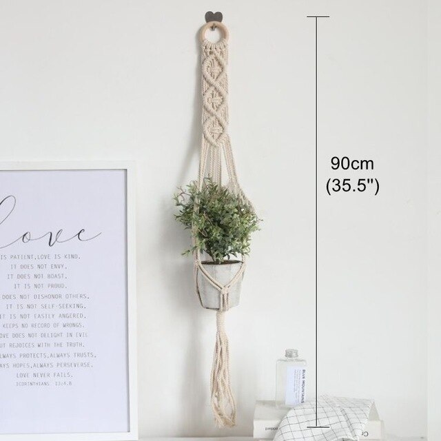 Macrame flower pot makrama macramé macetas colgantes macrame wall hanging planter makramee plant holder hanger: SE41