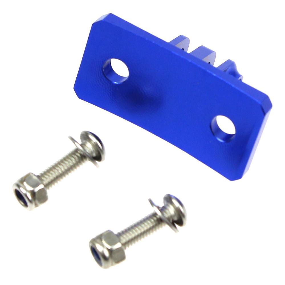 Adaptador de montaje de Base fija para casco CNC, Conector de carcasa impermeable con tornillos para cámara de acción deportiva Gopro Hero 7 6 5 4 yi SJcam: Blue