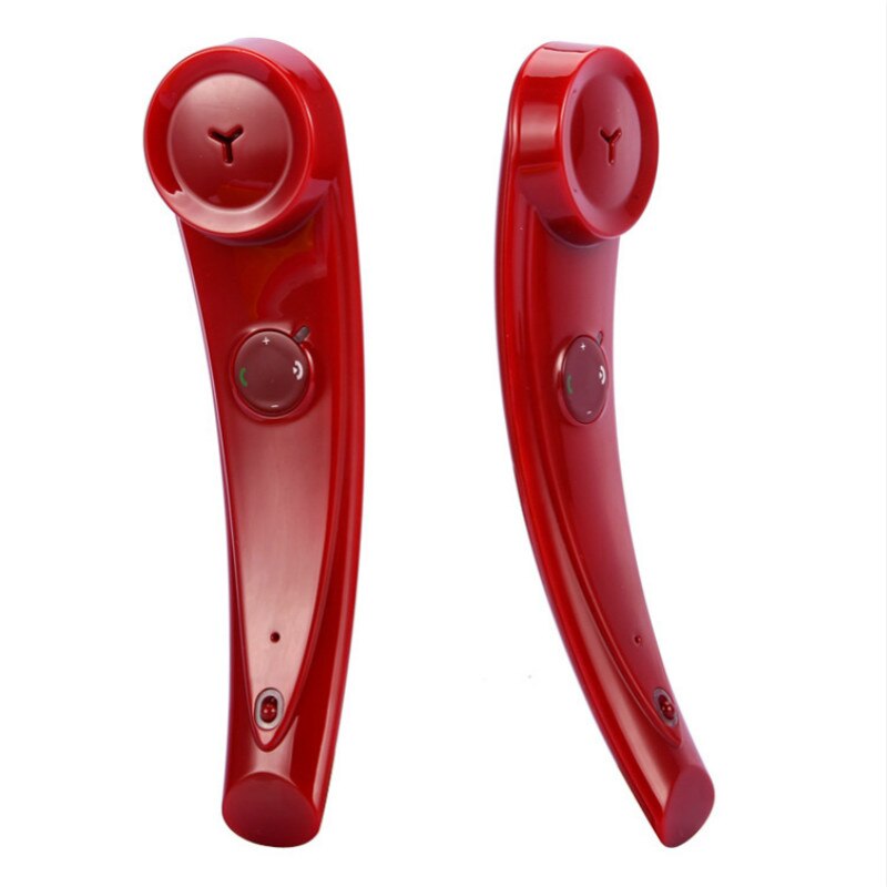Retro bluetooth lur hörlurar anti-strålning mobiltelefon lur mottagare (röd): Default Title