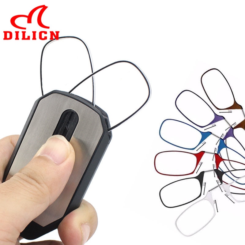 Neusclip leesbril heren mini opvouwbaar opvouwbaar pince-nez presbyope bril metalen montuur vergrootglas bril bril 1.5