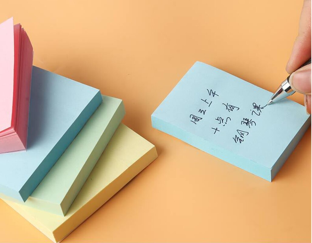 Candy color post it notes 4 colors (100 pieces) small label post it notes, n times post it notes: blue 1 pc