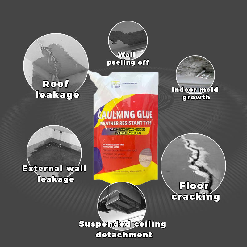 500g Slab Concrete Crack Waterproof Repair Sealant Cement Crack Repair Sealant Glue Roof Wall Floor Leak Filling Sealing Materia