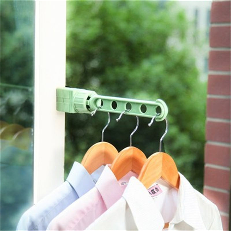 Portable Clothes Windows Hanging Rack Outdoor Indoor Coat Jacket Underwear Socks Drying Storage Hangers With Hook For Traveling
