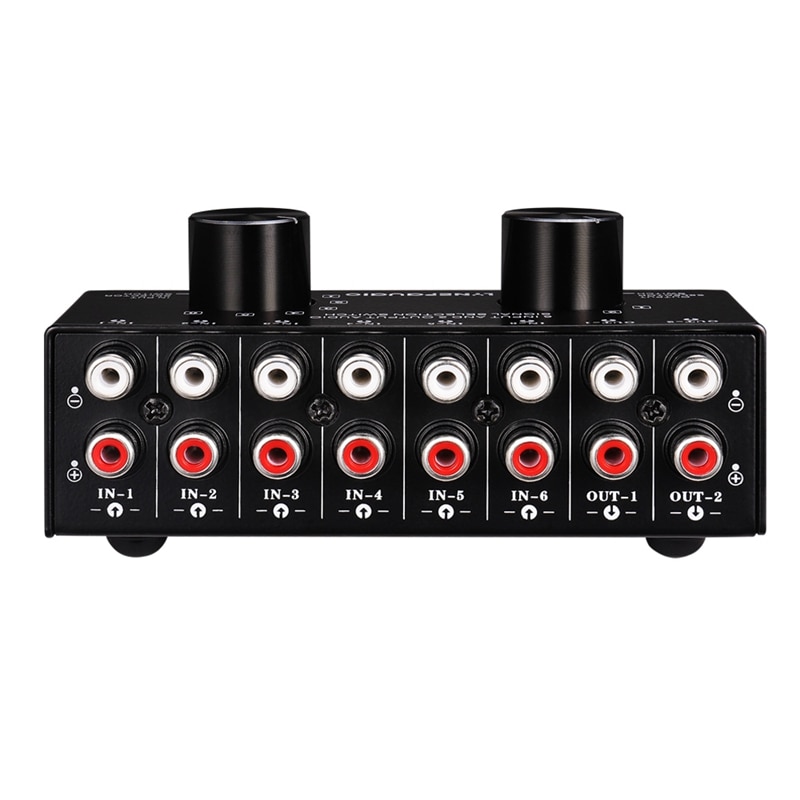 Umschalter 6 in 2 aus oder 2 in 6 Heraus Kopfhörer Lautsprecher Umschalter Stereo Klang Quelle Signal Auswahl Umschalter, Schnittstelle Nimmt RCA