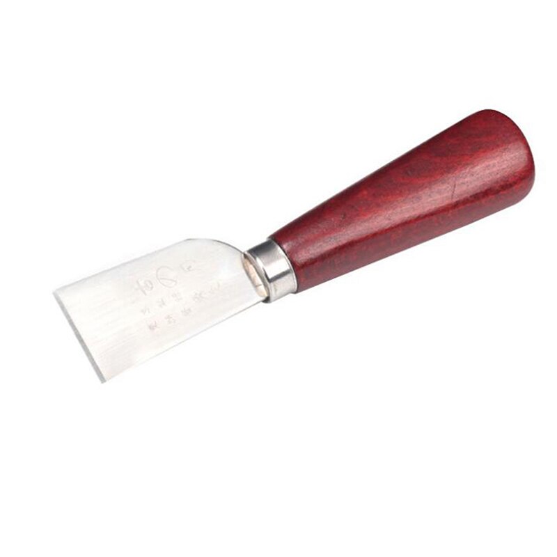 Outil de maroquinerie, manche en bois, coupe-cuir en acier inoxydable, pelle à cuir, coupe-cuir, outil de travail