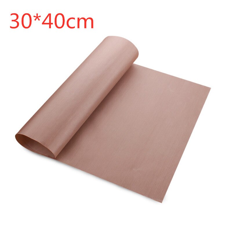 Lona antiadherente para hornear, horno microondas de cocina para el hogar, tela antiadherente para hornear, pasteles, lino y Pizza, papel de sartén de aceite de alta temperatura: Coffee 30X40cm