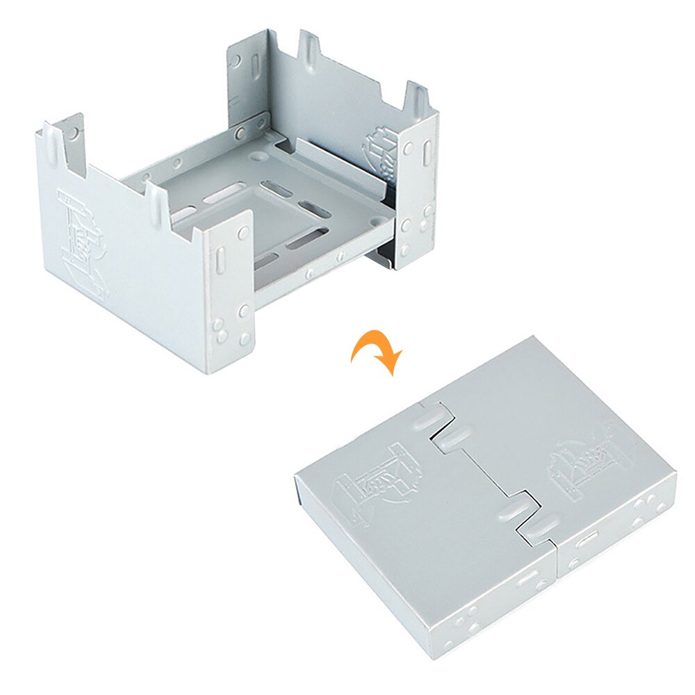 Mini Folding Stove Lunch Box Steaming Rack Combo Set for Picnic Camping Hiking Fishing Mountaineering