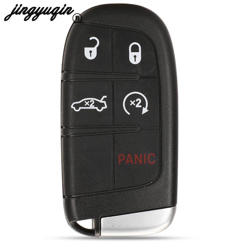 Jingyuqin para Jeep Grand Cherokee Dodge Ram 1500 cargador de viaje Dardo Challenger Durango Chrysler 300 carcasa de llave remota 2/3/4/5BT
