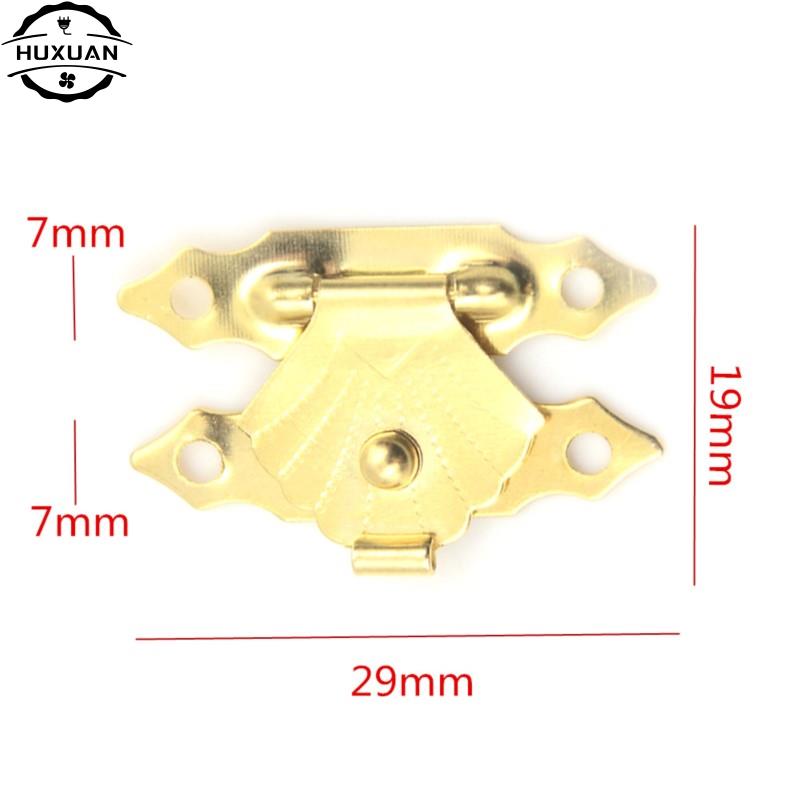 10 Pc Sieraden Geschenkdoos Decoratieve Hasp Klink Mini Antieke Ijzeren Plaat Houten Case Hasp Voor Thuis Finuture Gesp Sluiting lock