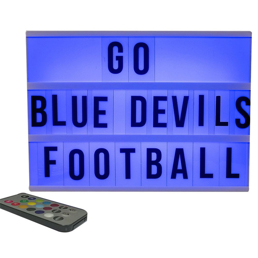 De Mini Kleur Veranderende Lightbox Met Letters Cijfers Symbolen Led Veranderlijk Teken Usb Powered Voor Indoor Outdoor HG99: Sky Blue