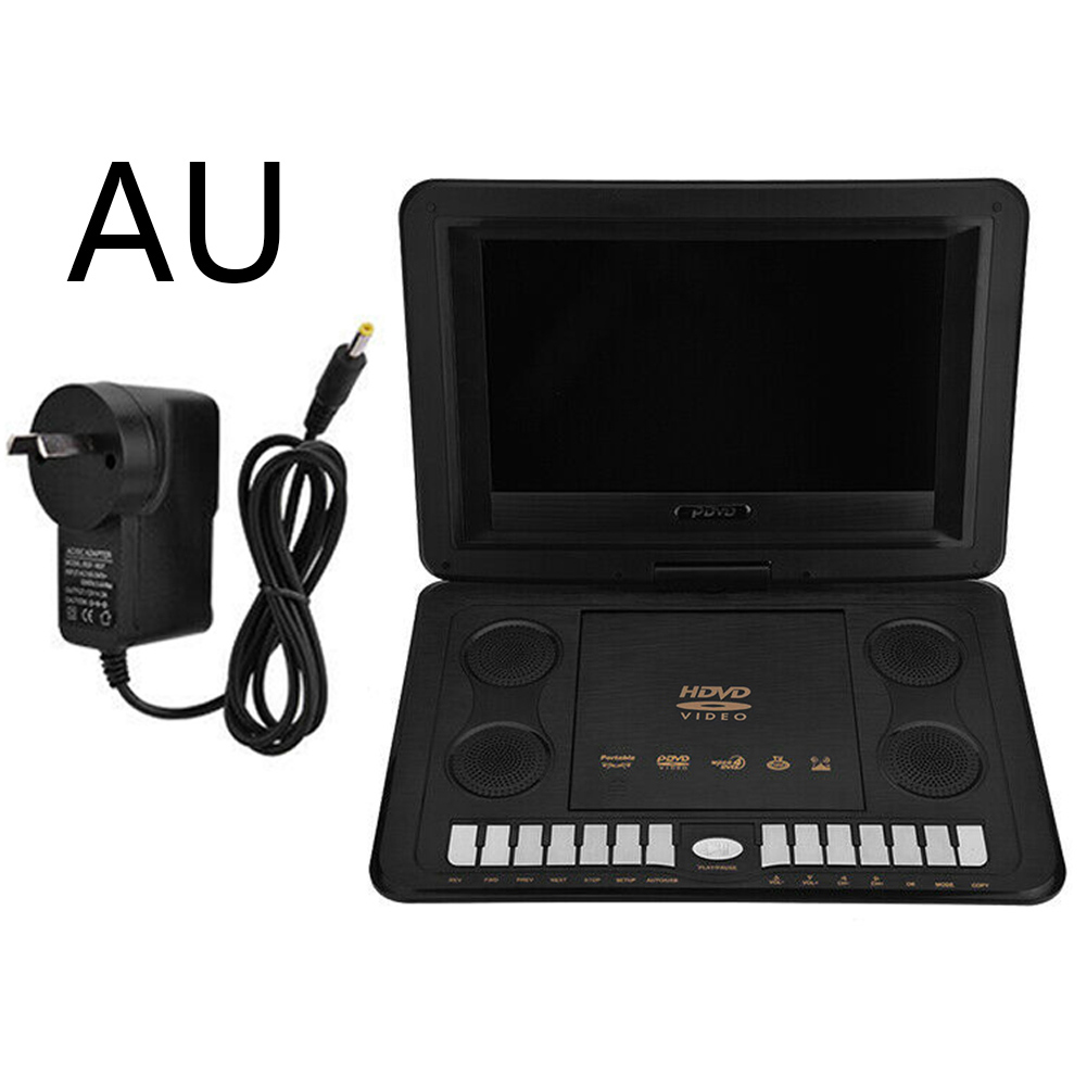 Car VCD Home Rechargeable Battery Portable Video 16:9 HD USB Widescreen 13.8inch LCD Screen TV Game DVD Player: 13.8inch AU