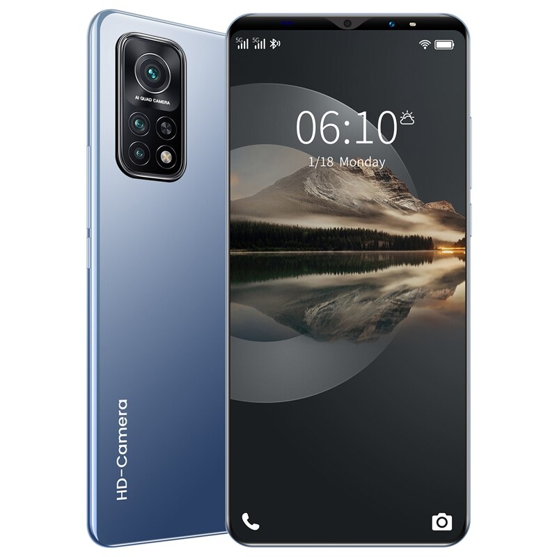 Téléphone portable M10T Pro, écran de 5.5 pouces, smartphone, MTK6572, double cœur, 512 mo de RAM, 4 go de rom, double veille, Android 4.4, prise ue: Bleu