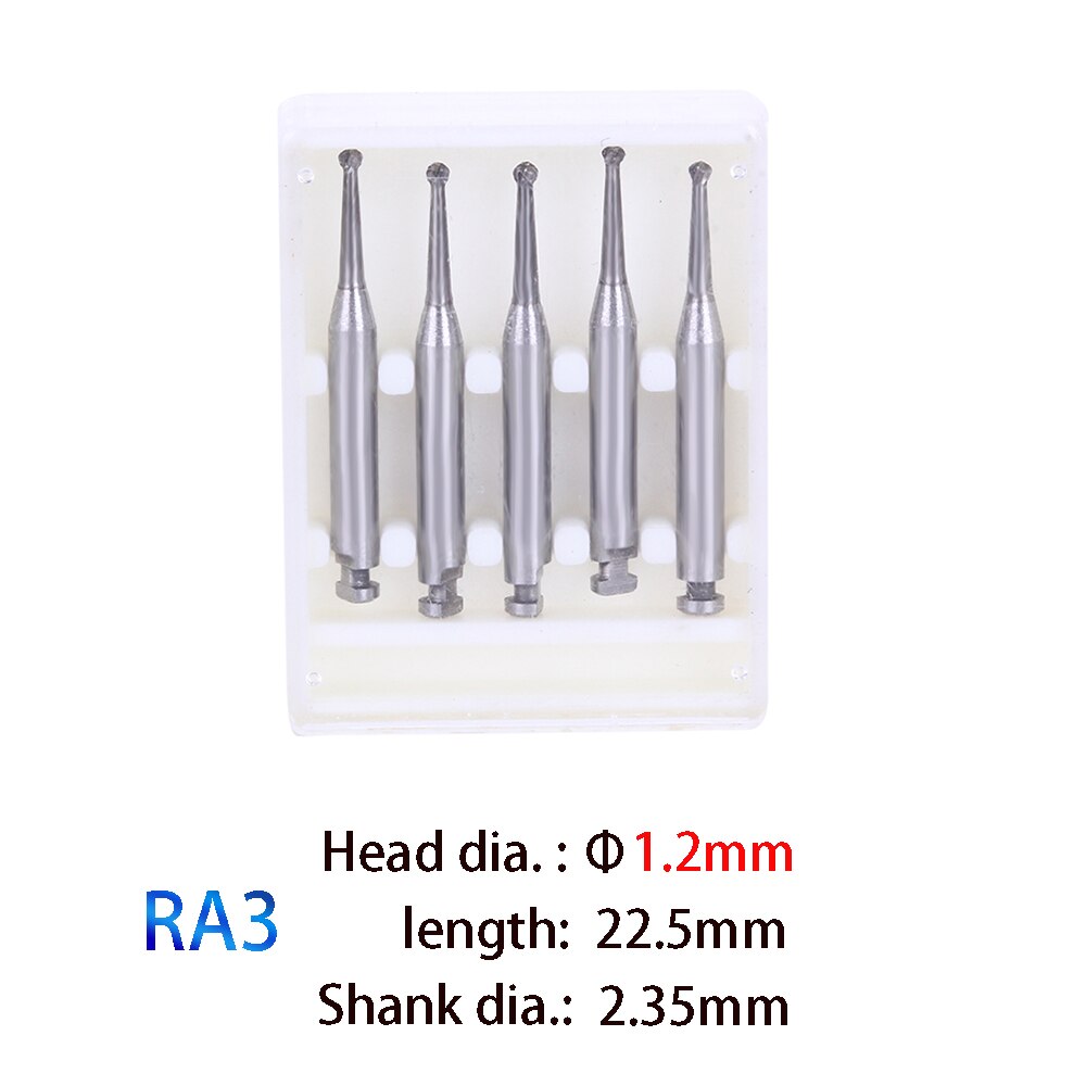 5 Pcs Dental product RA ronde bur Dental Lab Tungsten Carbide Burs lage snelheid Hardmetalen Burs RA bur: green