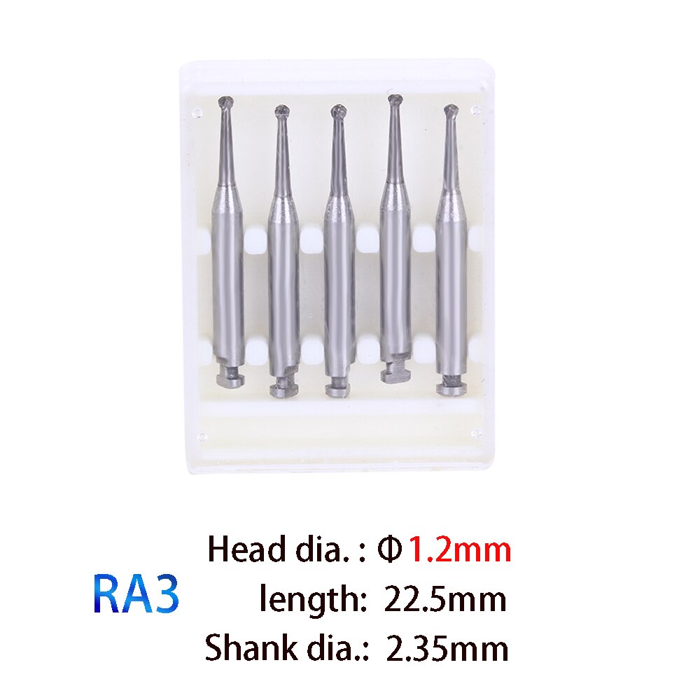 5 Pcs Dental product RA round bur Dental Lab Tungsten Carbide Burs low speed Tungsten Carbide Burs RA bur: Green