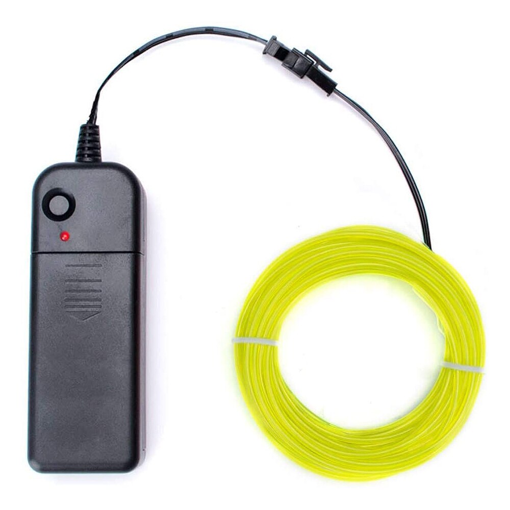 Luz de neón para decoración de , lámpara LED de neón, bola de Navidad, led Flexible, tubo de cuerda de alambre, tira LED impermeable: YELLOW