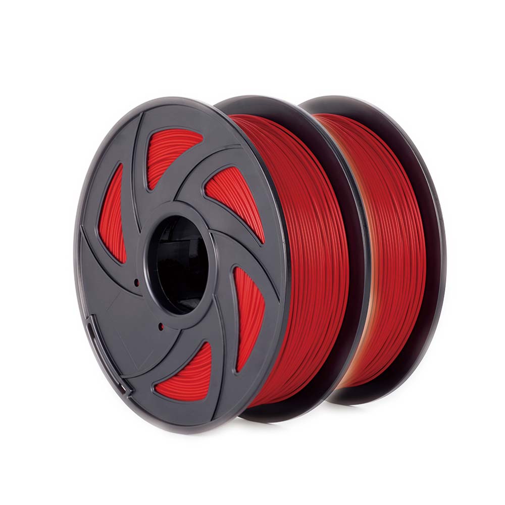 Rode Pla 3D Printer Filament 1Kg/Spool 1.75Mm Voor 3D Afdrukken Geen Bubble Hoge Precisie Milieuvriendelijke: 2 spools