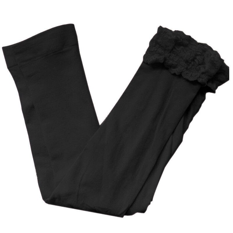 Tyttöjen pitsi leggingsit lasten karamelliväri cute kids pure leggings musta