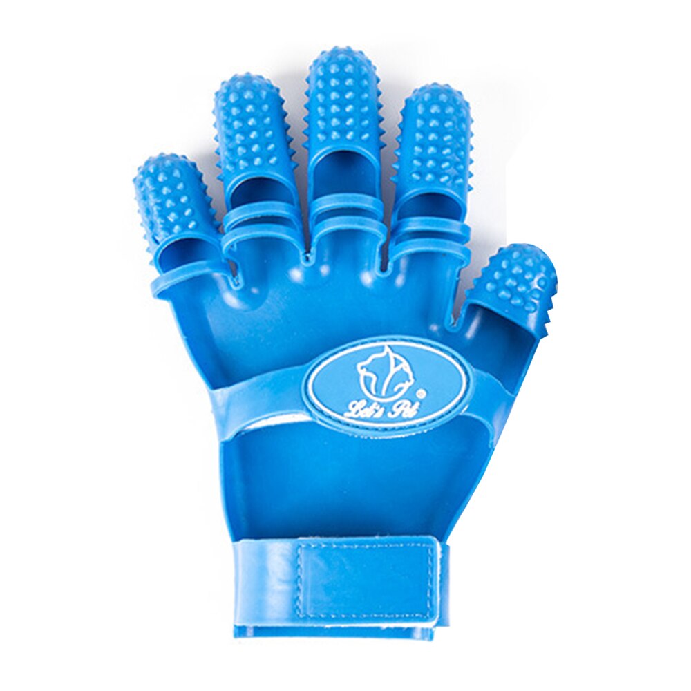 Verzorgingshandschoen voor honden en katten, siliconen massagebad, haarborstel, kattenhandschoenen, massagekam, reiniging, ontwarring, huisdieraccessoires: Linkerhand