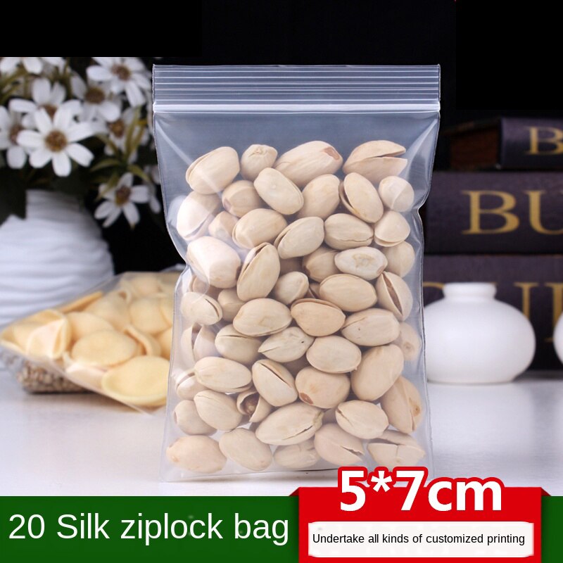 Mini ziplock pose gennemsigtig plastik pose plast emballage pose 5 x 7cm ekstra tyk 0.2mm smykke pille emballage pose forseglet pose