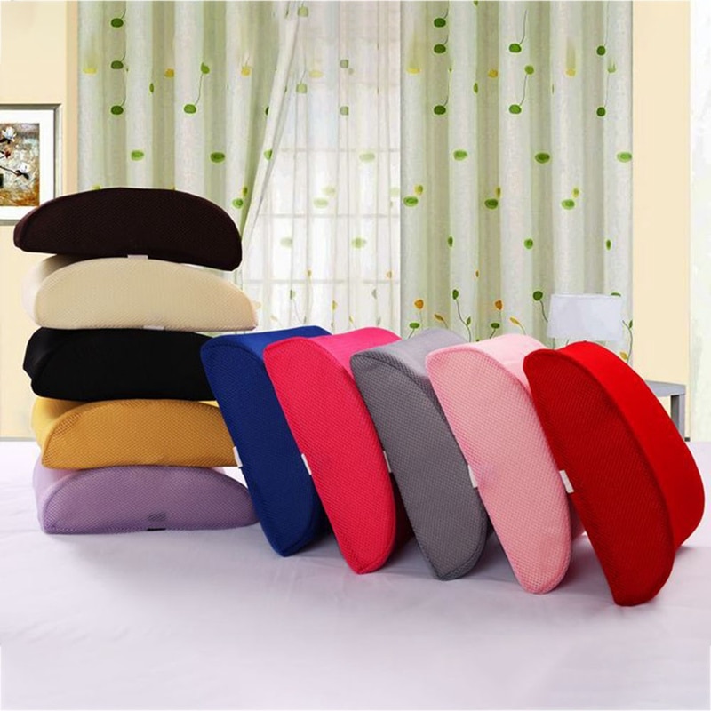 Memory Foam Lumbar Cushion Lower Back Support Pillow Posture Correcting Car Seat Home Office Chair