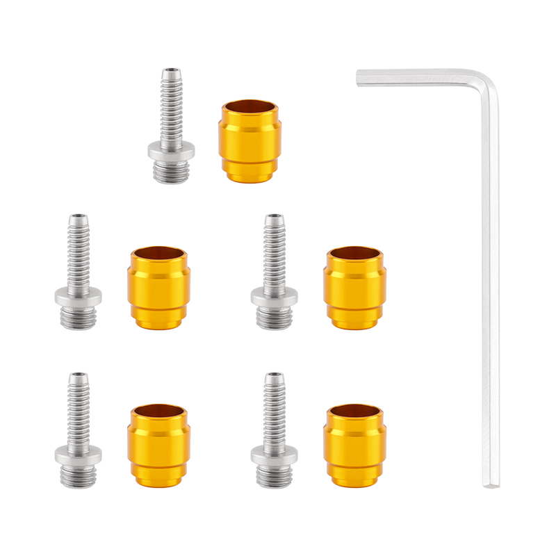 MUQZI 5/10 Uds Kit de oliva de freno de bicicleta manguera de freno inserto de conexión accesorio de aceite para manguera de disco hidráulico SRAM AVID Stealthamajig: marrón
