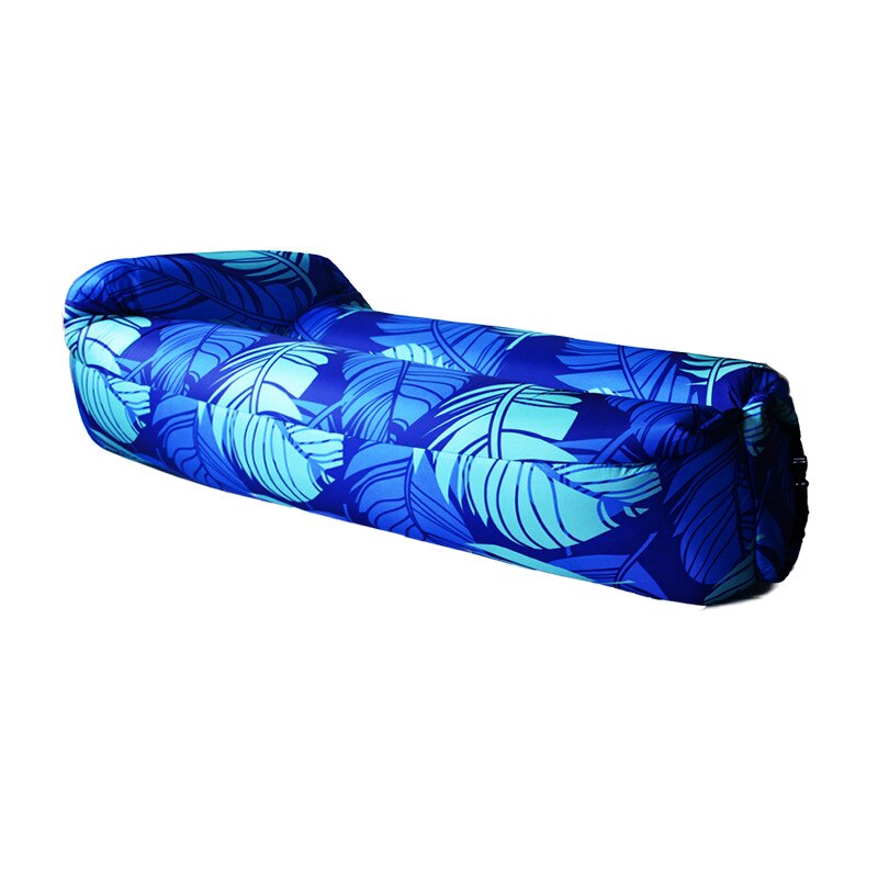 VILEAD-bolsas hinchables estampadas para perezosos, cama sofá para exteriores, cojín plegable, cunas de Camping plegables rápidas, equipo de acampada y playa: Plant Simple Bed