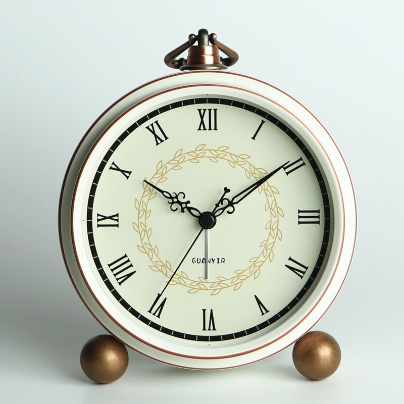 Nordic Vintage Metal Table Clock Living Room Ameri... – Grandado