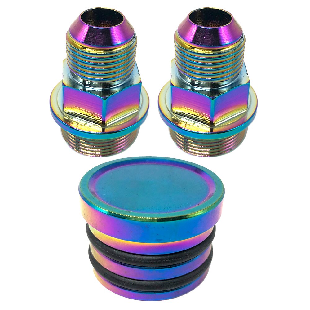 Achter Blok Breather Fittingen En Plug Voor B16 B18C Vangst Kan M28 Om 10AN: neo chrome