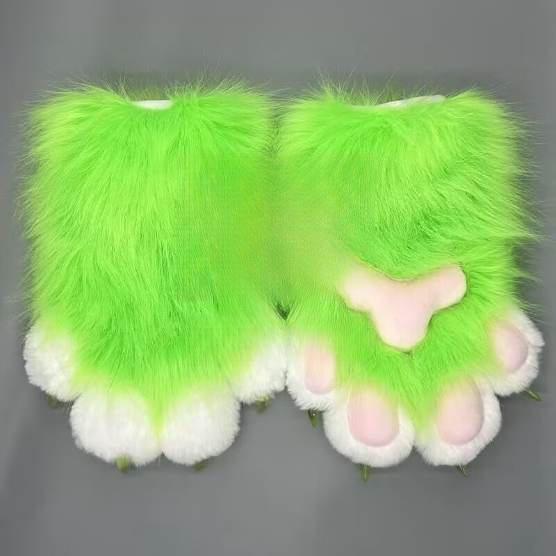 Kig fursuit kigurumi peludo animal garras unhas luvas cosplay traje wearable peludo animal pata cosplay adereços: MULTI
