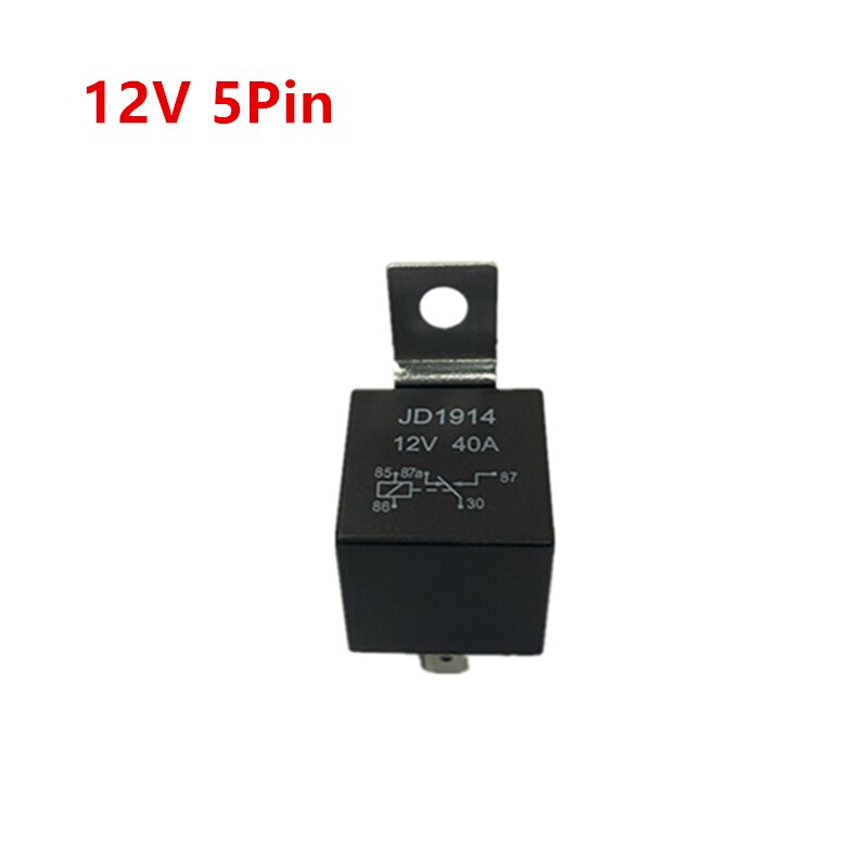 Waterproof Automotive Relay for 12V 24V 4Pin 5Pin 4P 5P 40A Car Relay With Copper Terminal Auto Relay Socket: 12V 5P No
