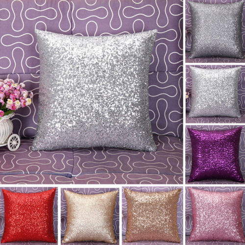 40 x 40 glitter pailletter støvtæt sofa pude boligindretning europa hjem tekstil