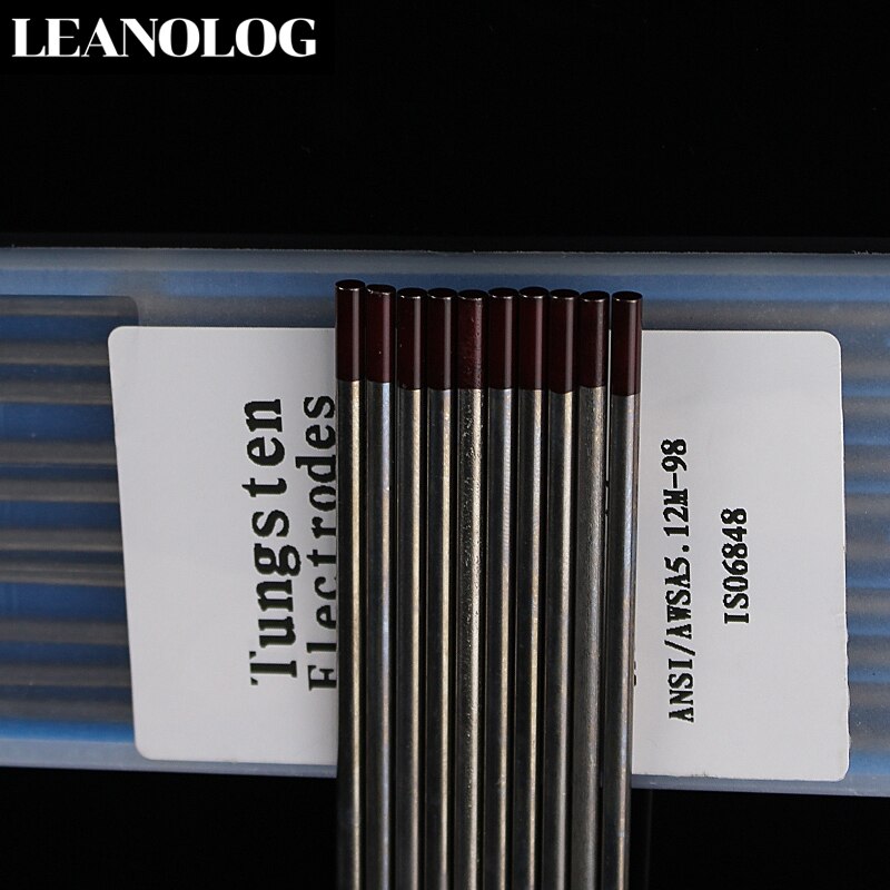 Varilla Tig de electrodo de tungsteno WZ3, 1,0/1,6/2,0/2,4/3,0/3,2/4,0 MM x 150mm(6 "), cabeza marrón, varilla de soldadura de electrodo de tungsteno de 0.3% circonio