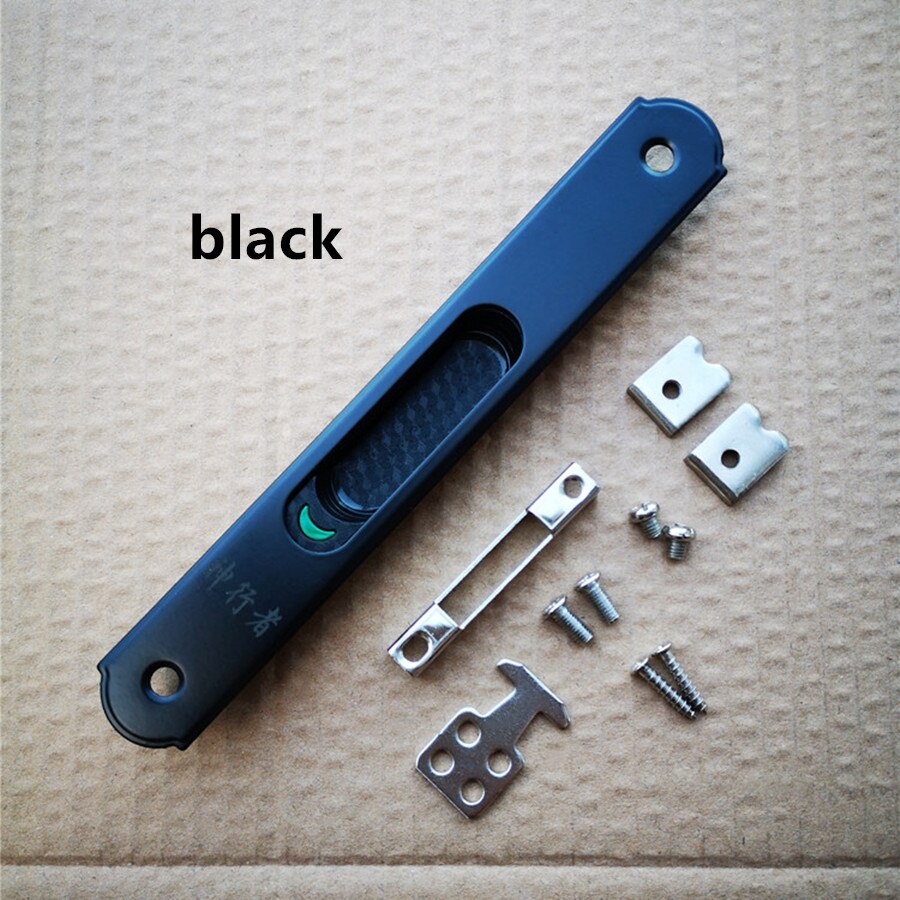 Puente roto de aluminio 90 enganche para ventana de bloqueo de puerta corredera de aluminio de enganche para ventana de bloqueo push-pull móvil cerradura de la puerta de un solo lado de bloqueo de st.: Negro