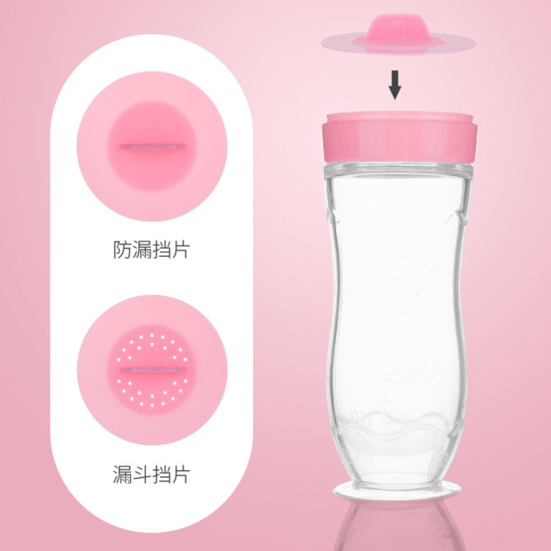 120Ml Veilig Pasgeboren Baby Zuigfles Peuter Siliconen Squeeze Voeden Lepel Melk Fles Baby Training Feeder