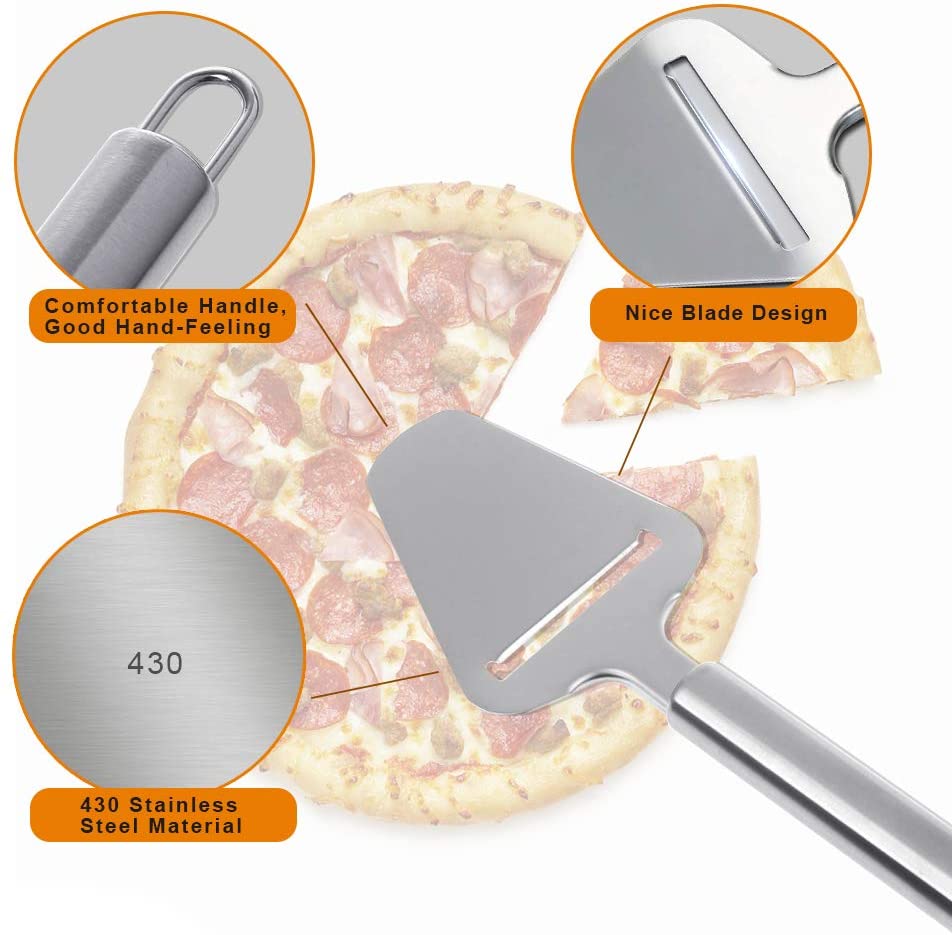 Cheese Slicer Cheese Knife Heavy Duty Plane Cheese Cutter Semi Hard Cheese 430 Stainless Steel Material