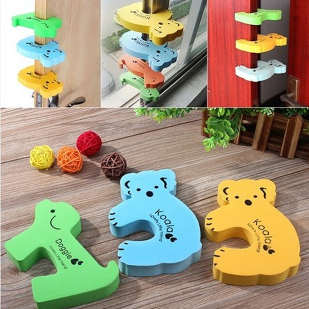 Baby Safety Door Stop Baby Cartoon Safety door Block Eva Door Card Child Safety Door Clip Animal Door Block Baby Hand Clip