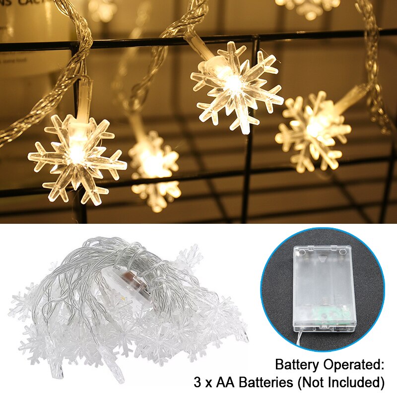 Fairy Christmas Lights Festoon Led Garland Curtain String Lights Tree Indoor Outdoor Decoration Battery Operated Street Decor