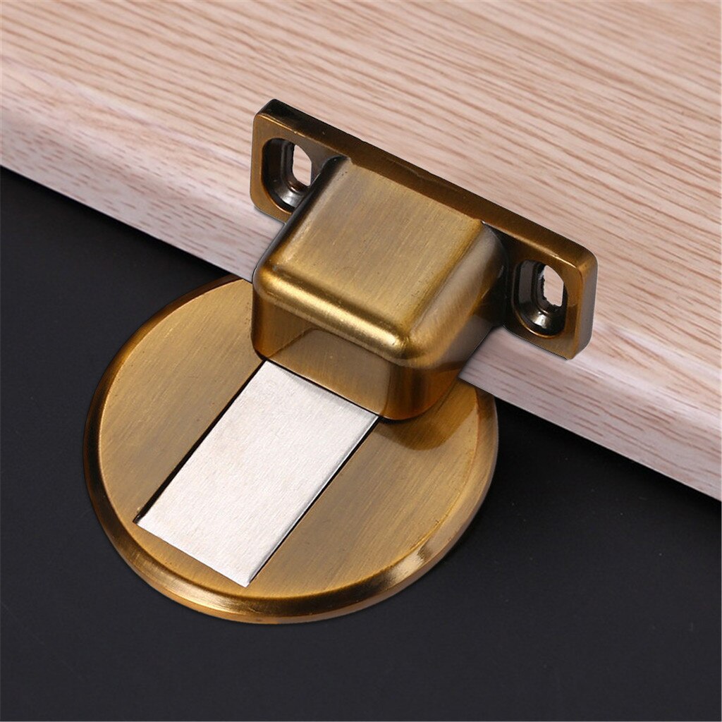 1pc Door Suction Device Suction Door Stops Stainless Steel Invisible Zinc Alloy Anti Collision Door Block Magnetic Door Stops