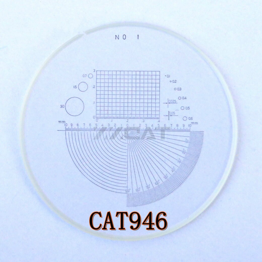 Vergrootglas met Schaal Hoek Richtkruis 0.1mm Micrometer Metallografische Kalibratie Blok Richtkruis