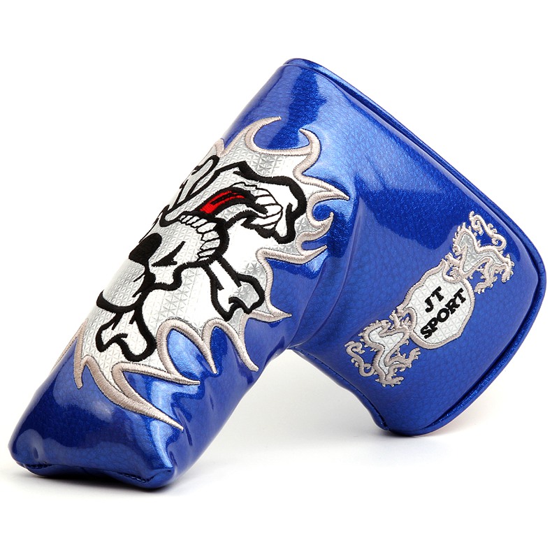 Golf putter clown joker cover Blade Putter Headcover cameron Johnny jackpot blade putter scotty headcovers: Blue Skull