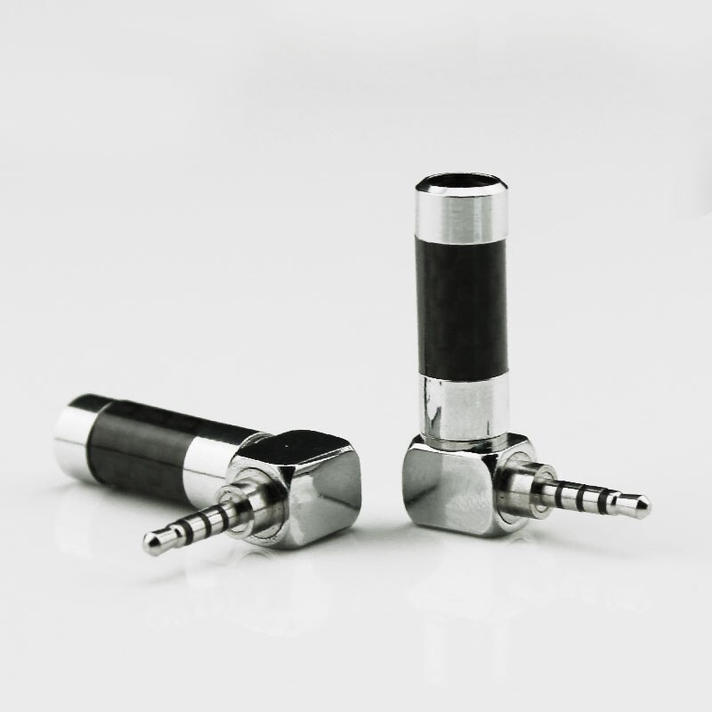 2 pièces 2.5mm 4 pôles mâle prise casque, Angle droit 90 degrés L forme bricolage soudure Plug Mini connecteur