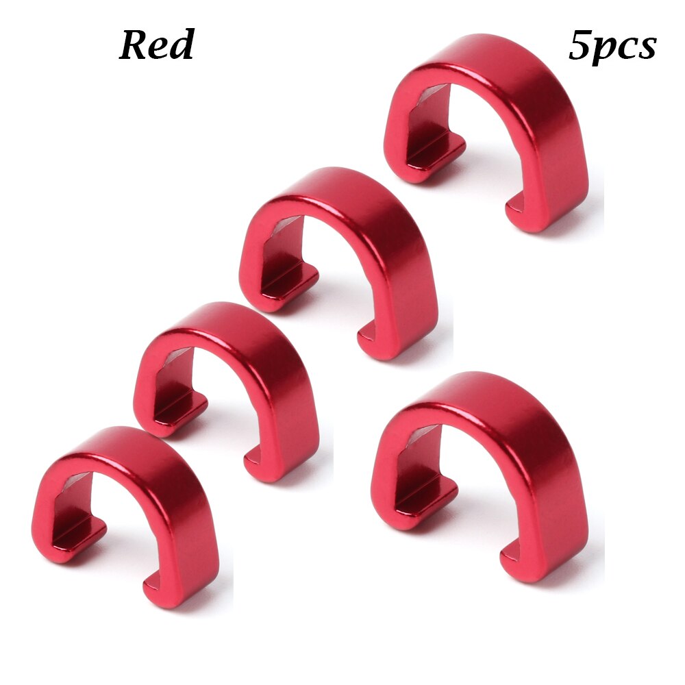 5Pcs C Vorm Clips Rem Kabel/Lijn Gespen Aluminium Mtb Bicyle Behuizing Slang Weg Gids Derailleur Lijnen gereedschap Accessoires: Red1