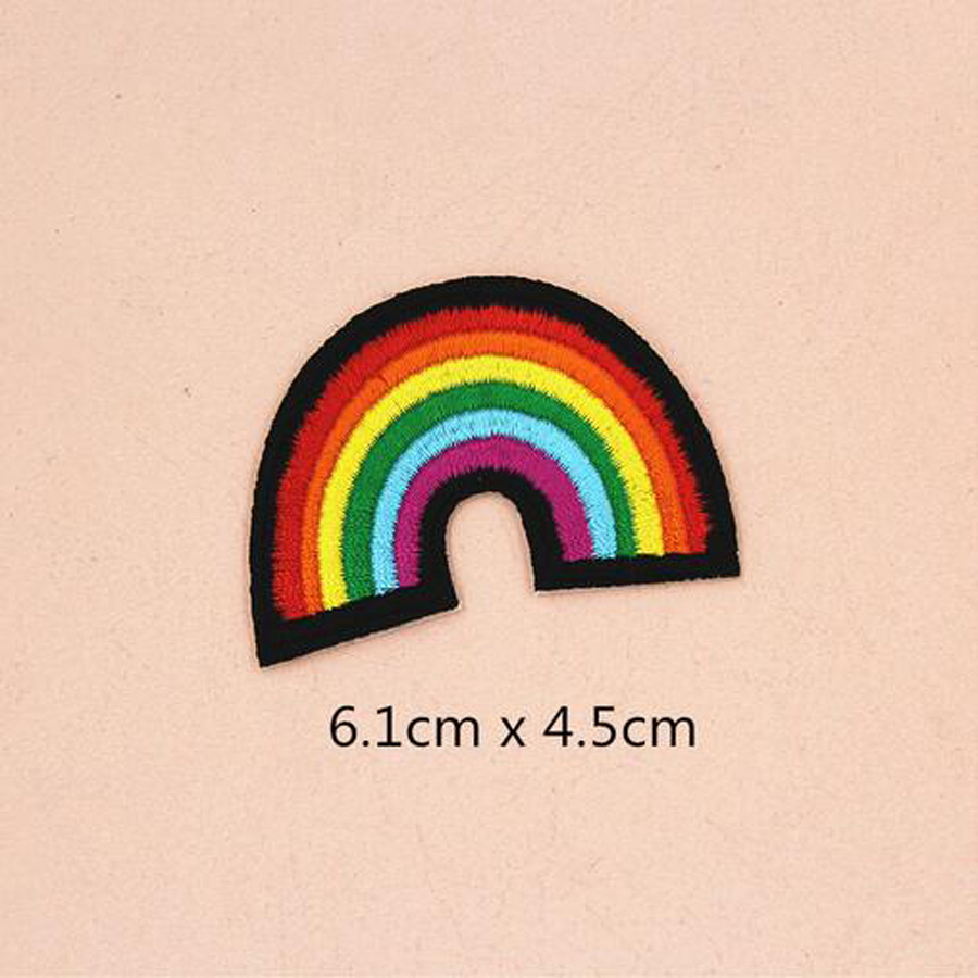 Regenboog Liefde Hart Patches Cap Schoen Ijzer Op Geborduurde Applicaties DIY Kleding Accessoires Patch Voor Kleding Stof Badges BU65