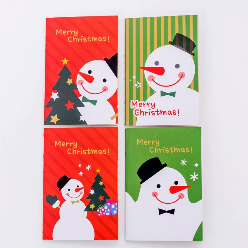 1 teile/los Kawai Karikatur Weihnachten Schild Santa Claus Tasche Notiz Niedlich Buch Glücklich Weihnachten Notizbuch Schreibwaren: Christmas Schneemann