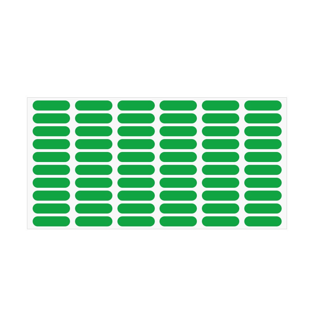 Étiquettes autocollantes en papier coloré, étiquette autocollante, catégorie inscriptible, 60 étiquettes par feuille, 720 étiquettes: Green