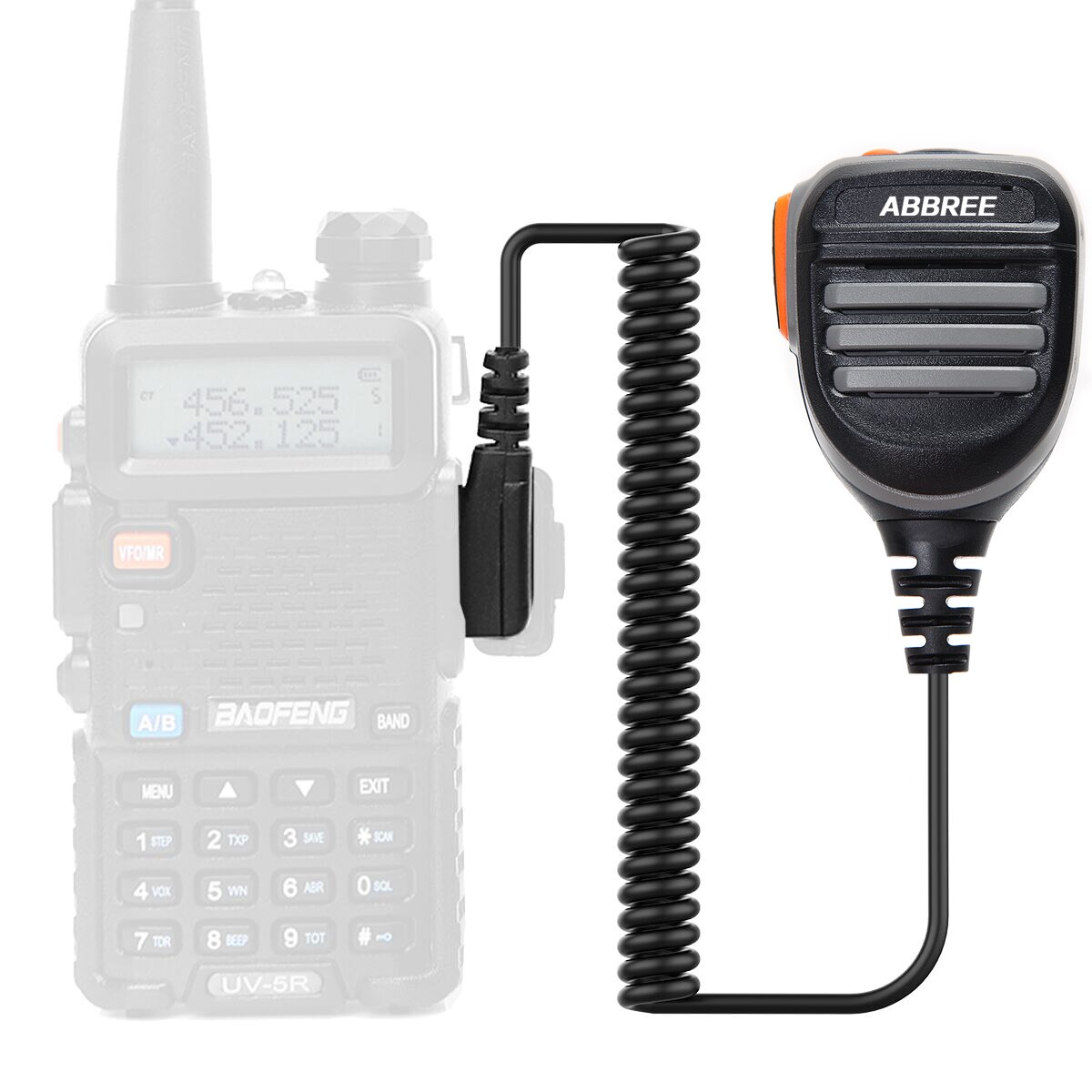 ABBREE AR-780 PTT Rainproof Shoulder Speaker Microphone for TYT Baofeng Two Way Radio UV-5R BF-888S UV-82 UV13 Pro Walkie Talkie